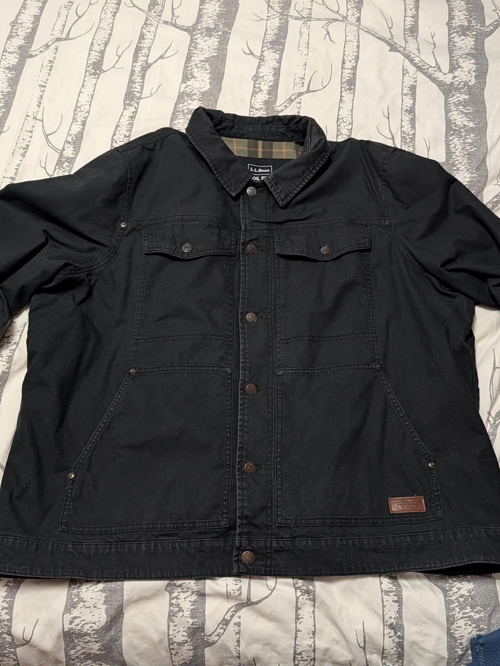 L.L. Bean Men's Black Lightweight Shirt Jacket